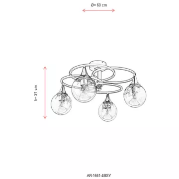 Лустер AR-1661-4BSY