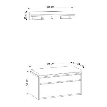 Плакар за претсобје Boby - Carrara Marble