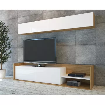 ТВ Комода Kale - Teak, White