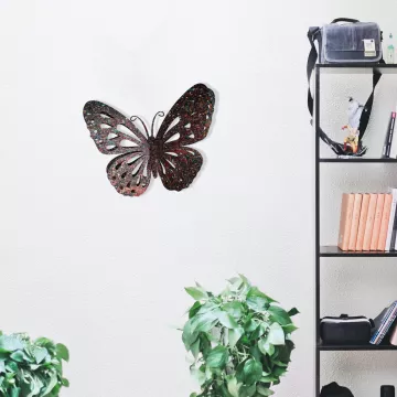 Метална ѕидна декорација Butterfly Multicolor