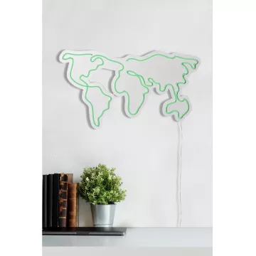 Ѕидна LED декорација World Map - Green