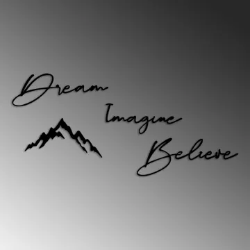 Метална ѕидна декорација Dream Imagine Belive