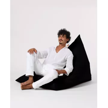 Bean Bag Pyramid Big Bed Pouf - Black