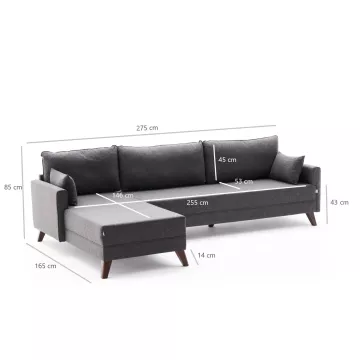 Софа Bella Corner Sofa Left - Anthracite