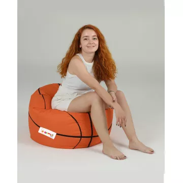 Bean Bag Basketball Kids Pouf - Tile Red