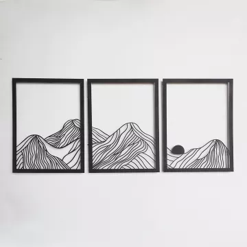 Метална ѕидна декорација Mountain Landscape Set of 3- APT742 S