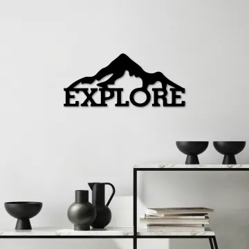 Метална ѕидна декорација Explore