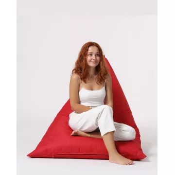 Bean Bag Pyramid Big Bed Pouf - Red