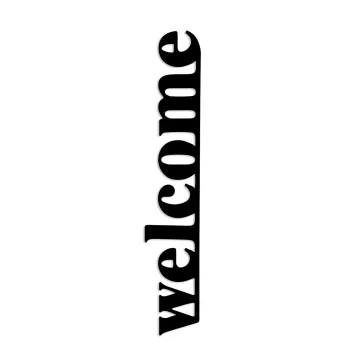 Метална ѕидна декорација Welcome-5