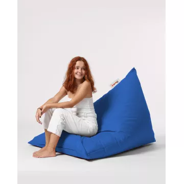 Bean Bag Pyramid Big Bed Pouf - Blue