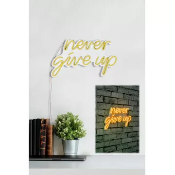 Ѕидна LED декорација Never Give Up - Yellow