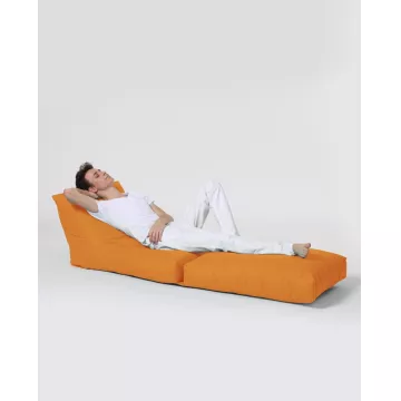 Bean Bag Siesta Sofa Bed Pouf - Orange