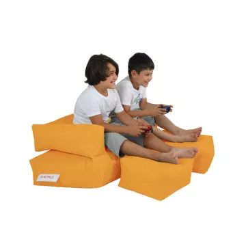 Bean Bag Kids Double Seat Pouf - Orange