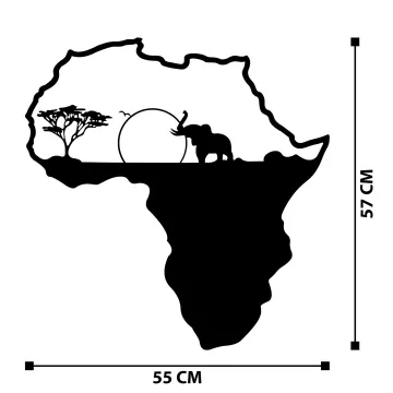 Метална ѕидна декорација African 1