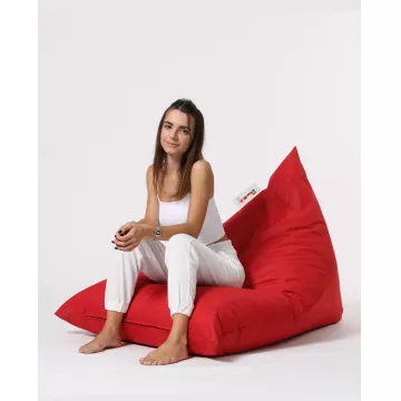 Bean Bag Pyramid Big Bed Pouf - Red