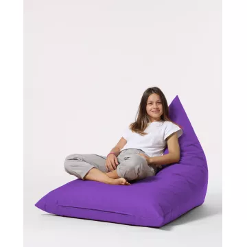 Bean Bag Pyramid Big Bed Pouf - Purple