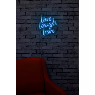 Ѕидна LED декорација Live Laugh Love - Blue