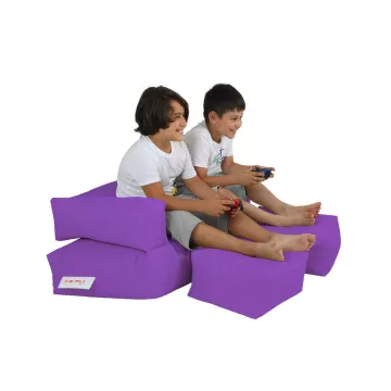 Bean Bag Kids Double Seat Pouf - Purple