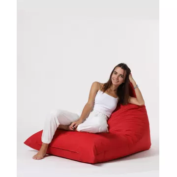 Bean Bag Pyramid Big Bed Pouf - Red