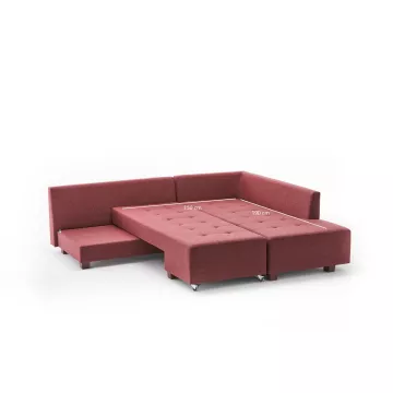 Софа Manama Corner Sofa Bed Right - Claret Red