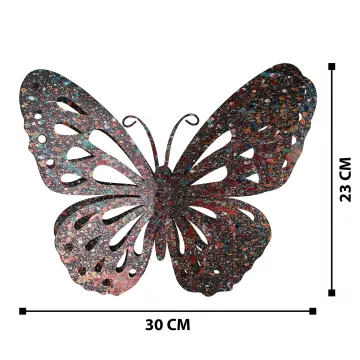 Метална ѕидна декорација Butterfly Multicolor