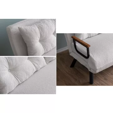 Софа Sando 2-Seater - Teddy Fabric - White