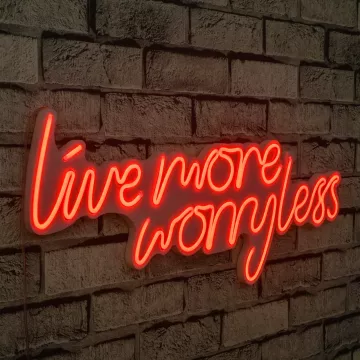 Ѕидна LED декорација Live More Worry Less - Red