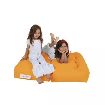 Bean Bag Kids Double Seat Pouf - Orange