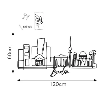 Метална ѕидна декорација Berlin