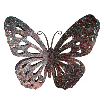 Метална ѕидна декорација Butterfly Multicolor