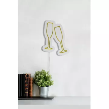 Ѕидна LED декорација Champagne Glasses - Yellow