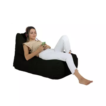 Bean Bag Trendy Comfort Bed Pouf - Black