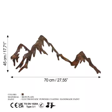 Метална ѕидна декорација Rusty Mountain