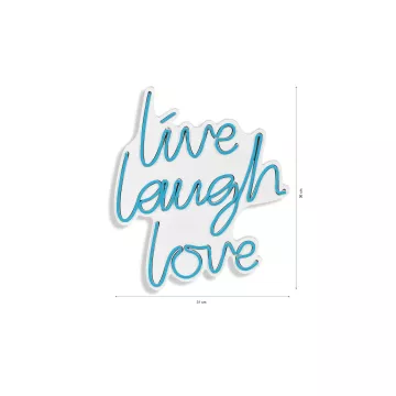 Ѕидна LED декорација Live Laugh Love - Blue