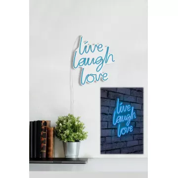 Ѕидна LED декорација Live Laugh Love - Blue