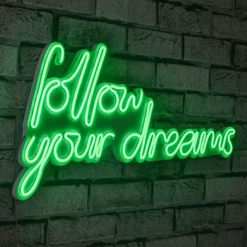 Ѕидна LED декорација Follow Your Dreams - Green