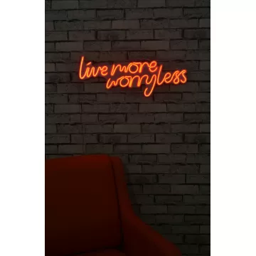 Ѕидна LED декорација Live More Worry Less - Red