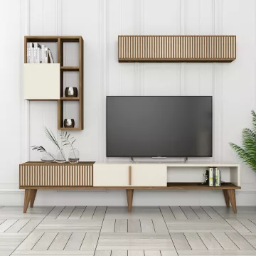 ТВ Комода Milan TV - Walnut, Cream