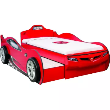 Детски кревет Coupe Carbed (With Friend Bed) - Red (90X190 - 90X180)