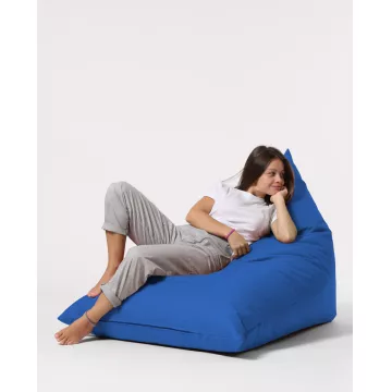 Bean Bag Pyramid Big Bed Pouf - Blue