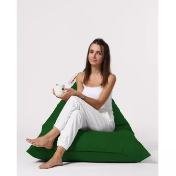 Bean Bag Pyramid Big Bed Pouf - Green