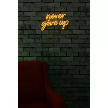 Ѕидна LED декорација Never Give Up - Yellow