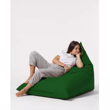 Bean Bag Pyramid Big Bed Pouf - Green