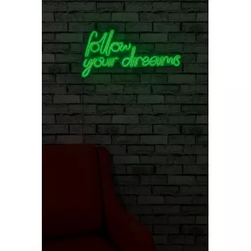 Ѕидна LED декорација Follow Your Dreams - Green