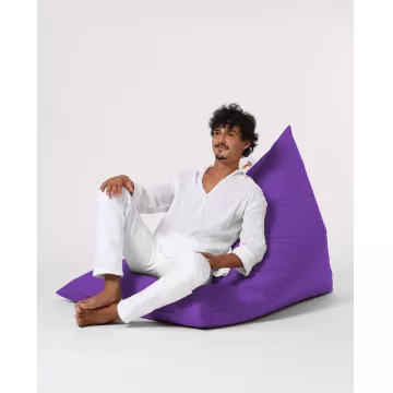 Bean Bag Pyramid Big Bed Pouf - Purple