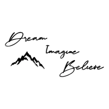 Метална ѕидна декорација Dream Imagine Belive