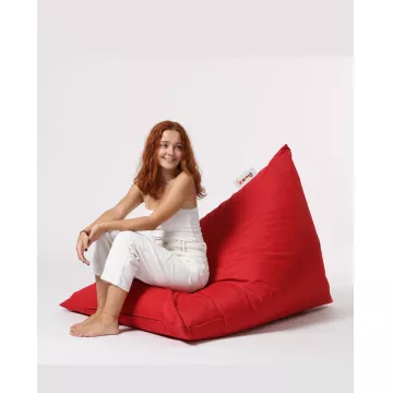 Bean Bag Pyramid Big Bed Pouf - Red