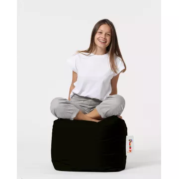 Bean Bag Square Pouf - Black