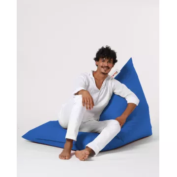 Bean Bag Pyramid Big Bed Pouf - Blue