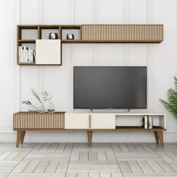 ТВ Комода Milan TV - Walnut, Cream